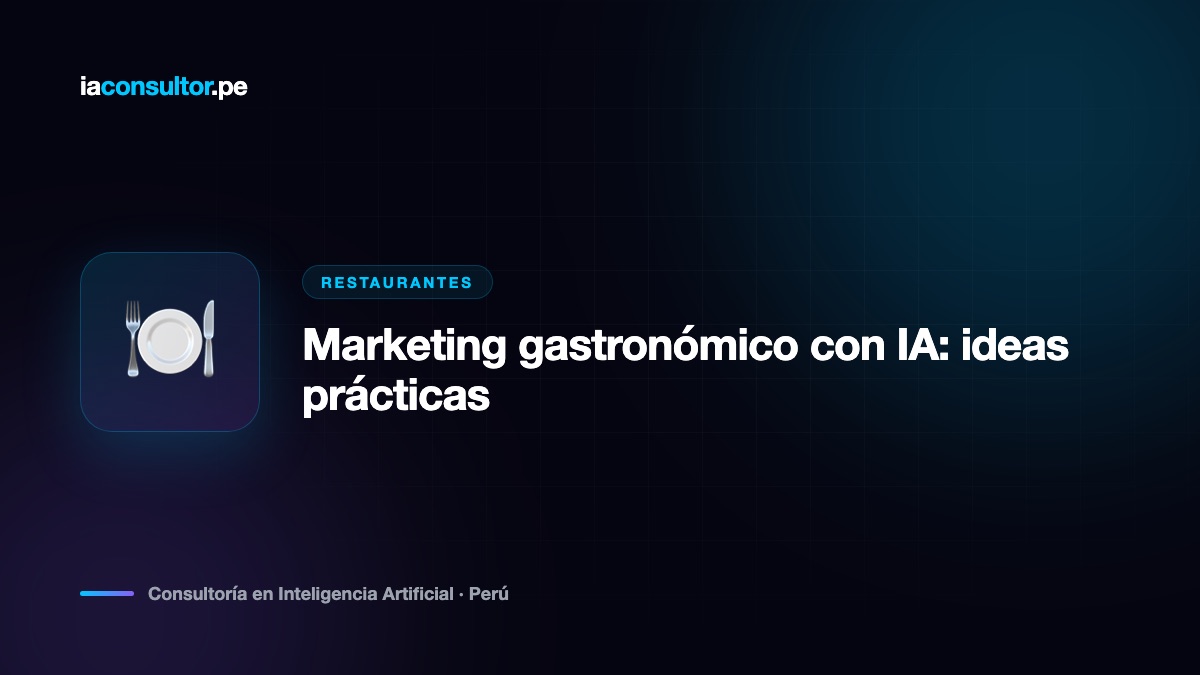 Marketing gastronómico con IA: ideas prácticas