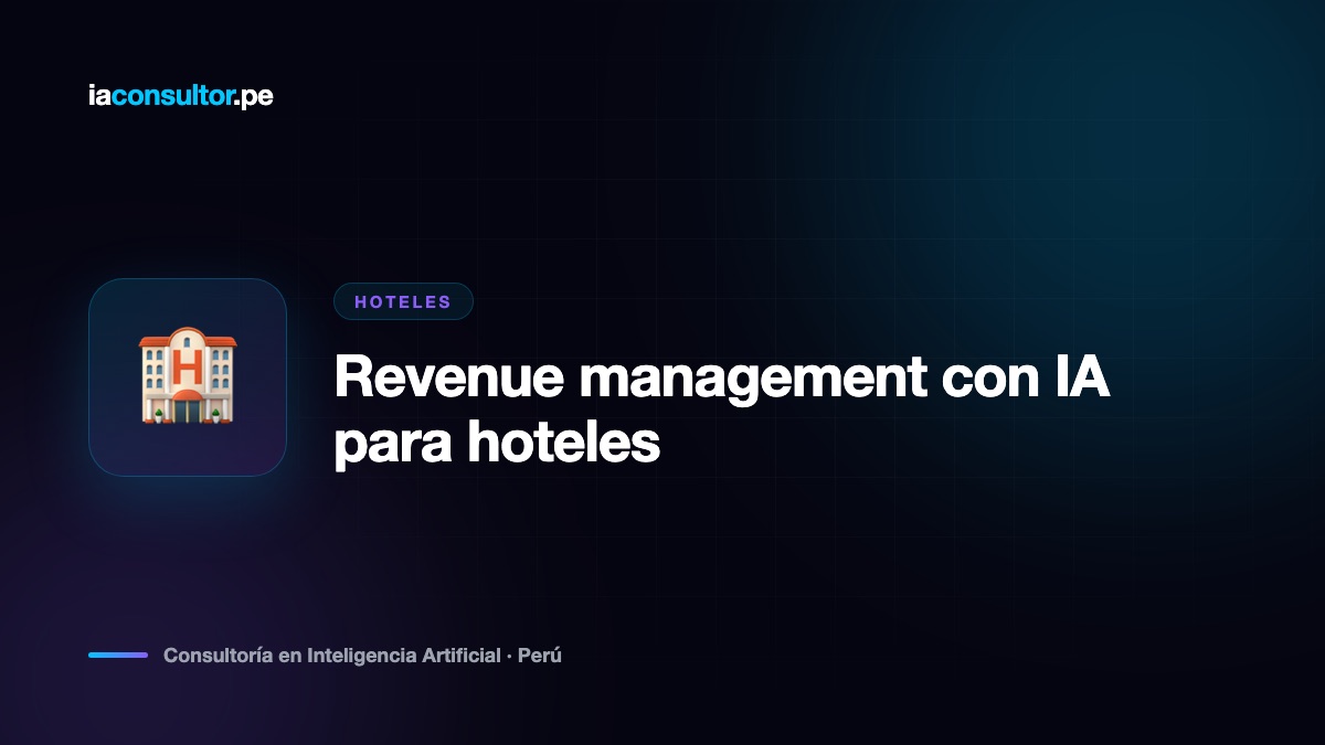 Revenue management con IA para hoteles